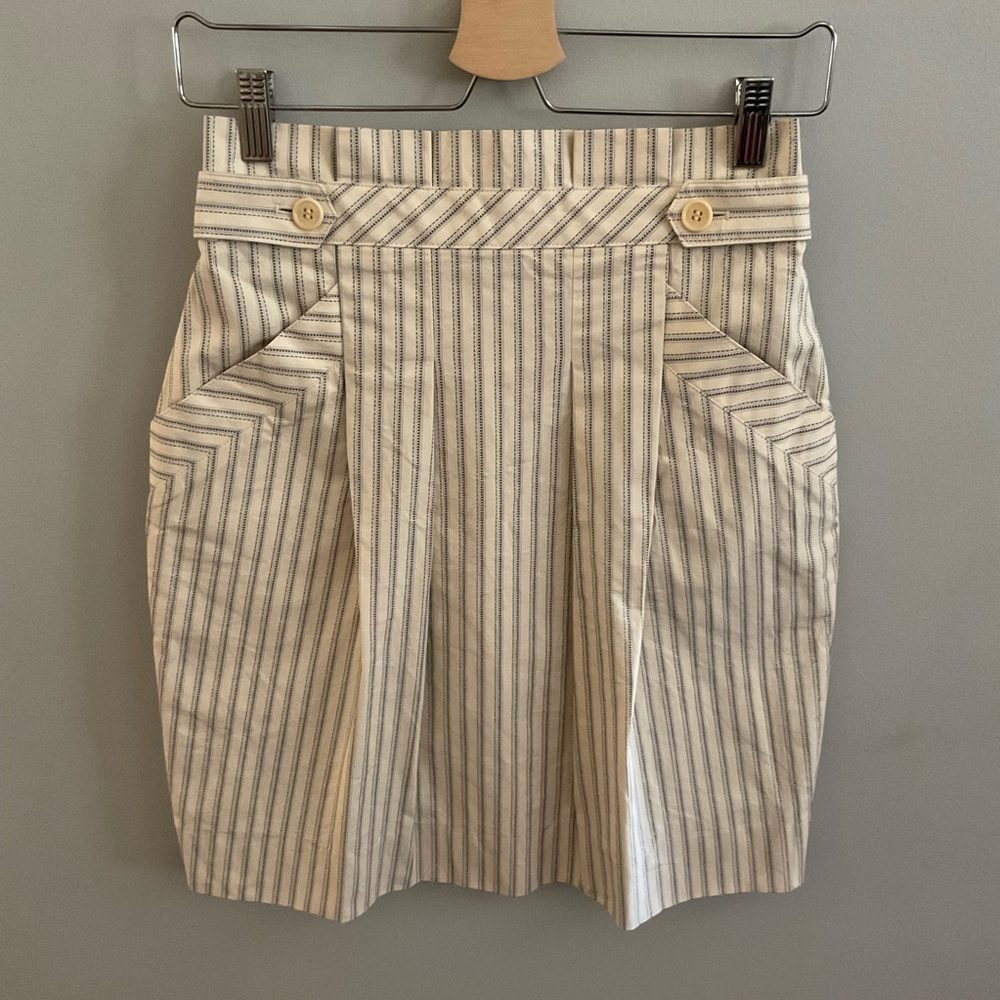 BCBGMaxAzria A-Line Pinstripe Skirt.